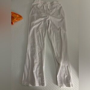 White super soft flared pants